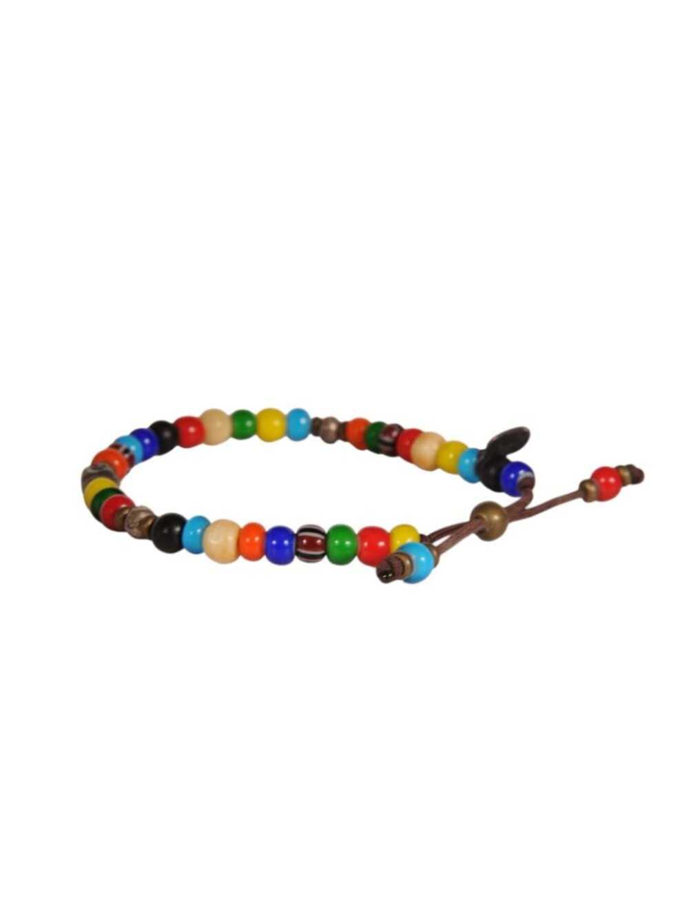 M Cohen By Maor Bead Bracelet 925 Silver Skull Multi Color Blue Yellow Rainbow - Picture 4 of 8